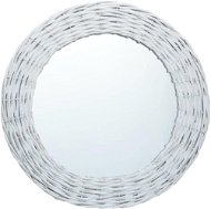 Zrcadlo bílé 50 cm proutí - Zrkadlo