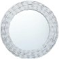 Mirror White 50cm Wicker - Mirror