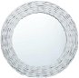 Mirror White 80cm Wicker - Mirror
