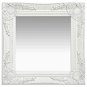 Mirror Wall Mirror Baroque Style 40 x 40cm White - Zrcadlo