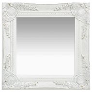 Wall Mirror Baroque Style 40 x 40cm White - Mirror
