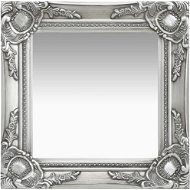 Wall Mirror Baroque Style 40 x 40cm Silver - Mirror