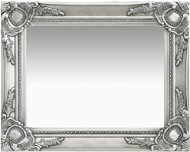 Wall Mirror Baroque Style 50 x 40cm Silver - Mirror