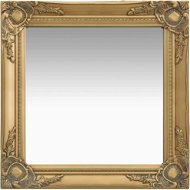 Wall Mirror Baroque Style 50 x 50cm Gold - Mirror