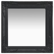 Wall Mirror Baroque Style 50 x 50cm Black - Mirror