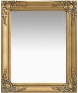 Mirror Wall Mirror Baroque Style 50 x 60cm Gold - Zrcadlo