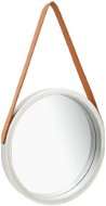Zrkadlo Nástenné zrkadlo s popruhom 40 cm strieborné - Zrcadlo