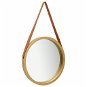 Mirror Wall Mirror with 50cm Gold Strap - Zrcadlo