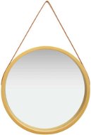 Nástěnné zrcadlo s popruhem 60 cm zlaté - Zrkadlo