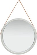 Nástenné zrkadlo s popruhom 60 cm strieborné - Zrkadlo