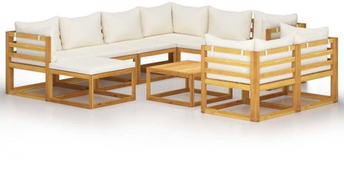 10-Piece Solid Acacia Garden Sofa Set 3057647 3057647 - Garden Furniture - Main image