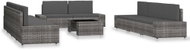 10-Piece Garden Sofa Set, Polyrattan, Grey 3054607 3054607 - Garden Furniture