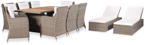 11-piece Garden Dining Set Polyratan 3057803 3057803 - Garden Furniture - Main image