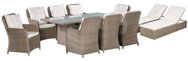 11-piece Garden Dining Set with Loungers, Brown Polyrattan 44139 44139 - Garden Furniture