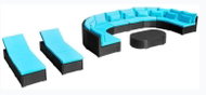 13-piece Garden Sofa with Cushions Polyrattan Blue 42397 42397 - Garden Furniture
