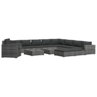 13-piece Garden Sofa with Cushions Polyrattan Grey 46759 46759 - Garden Furniture