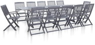 13-Piece Solid Acacia Garden Dining Set, Grey 46330 46330 - Garden Furniture