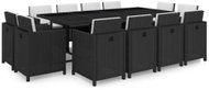 13-piece Garden Dining Set with Cushions Black Polyrattan 42551 42551 - Garden Furniture