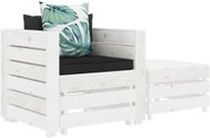 2-Piece Wooden Garden Sofa Set with Patterned Cushion 3051986 3051986 - Garden Furniture
