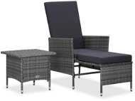 2-Piece Polyrattan Garden Sofa Set with Cushions, Grey 310233 310233 - Garden Furniture