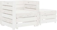 2-Piece Garden Sofa Set from Pallets, White 49351 49351 - Garden Furniture