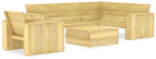 3-piece garden sofa impregnated with pine wood 3053192 3053192 - Garden Furniture - Main image