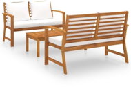 3-piece garden sofa with a massive acacia cushion 3057788 3057788 - Garden Furniture
