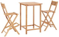 3-piece bar set solid teak wood 44671 44671 - Garden Furniture