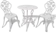 3-piece bistro set cast aluminum white 42165 42165 - Garden Furniture