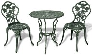 SHUMEE Súprava záhradného nábytku BISTRO 1 stôl + 2 stoličky, liaty hliník, zelená 42164 - Záhradný nábytok