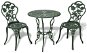 SHUMEE Súprava záhradného nábytku BISTRO 1 stôl + 2 stoličky, liaty hliník, zelená 42164 - Záhradný nábytok