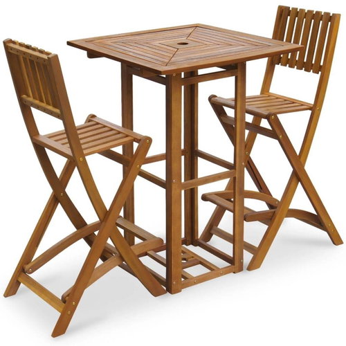 3-piece bistro set solid acacia wood 42658 42658 - Garden Furniture - Main image