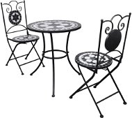 3-piece bistro set mosaic ceramic black-white 271772 271772 - Garden Furniture