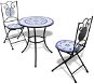 3-piece bistro set mosaic ceramic blue-white 271771 271771 - Garden Furniture