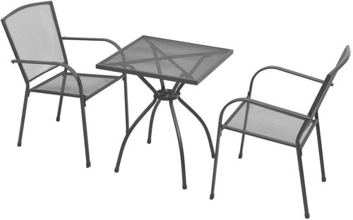 3-piece bistro set anthracite steel 42706 42706 - Garden Furniture - Main image