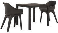 3-piece bistro set plastic brown 276123 276123 - Garden Furniture