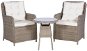 3-piece bistro set with pillows and cushions brown polyratin 44150 44150 - Garden Furniture