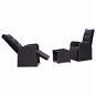 Garden Furniture 3-piece bistro set with polyratan cushions black 46067 46067 - Zahradní nábytek