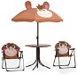 3-piece children&#39; s garden bistro set with parasol brown 48099 48099 - Garden Furniture