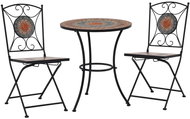 3-piece mosaic bistro set ceramic orange-gray 279691 279691 - Garden Furniture