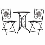 3-piece mosaic bistro set ceramic gray 279690 279690 - Garden Furniture