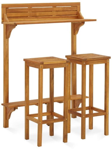 3-piece set of garden furniture solid acacia wood 310254 310254 - Garden Furniture - Main image