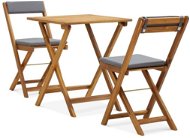 3-piece folding bistro set with cushions solid acacia wood 310275 310275 - Garden Furniture