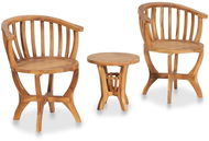 3-piece garden bistro set solid teak wood 49383 49383 - Garden Furniture