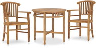 3-piece garden dining set solid teak wood 3053650 3053650 - Garden Furniture