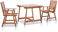 3-piece garden dining set mosaic tile and massive acacia 278927 278927 - Garden Furniture