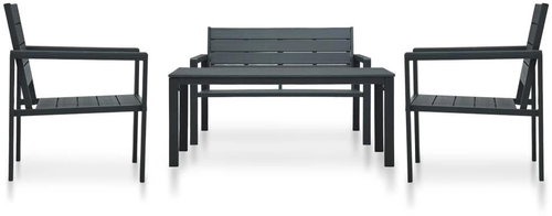 4-piece garden sofa HDPE gray wooden look 3051103 3051103 - Garden Furniture - Main image