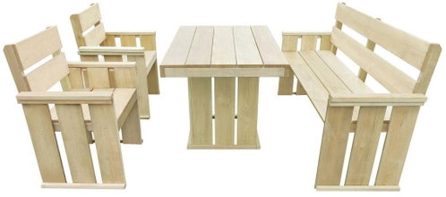 4-piece garden sofa impregnated pine 43262 43262 - Garden Furniture - Main image