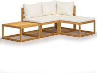 4-piece garden sofa cream cushion solid acacia 3057632 3057632 - Garden Furniture