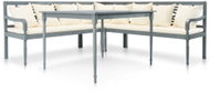 4-piece garden sofa solid acacia gray-white 43698 43698 - Garden Furniture